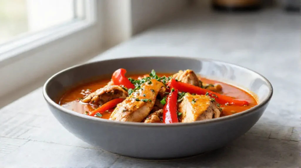 A visually stunning plate of Gordon Ramsay's chicken pilaf recipe, brimming with flavorful chicken, aromatic spices, and fluffy rice.