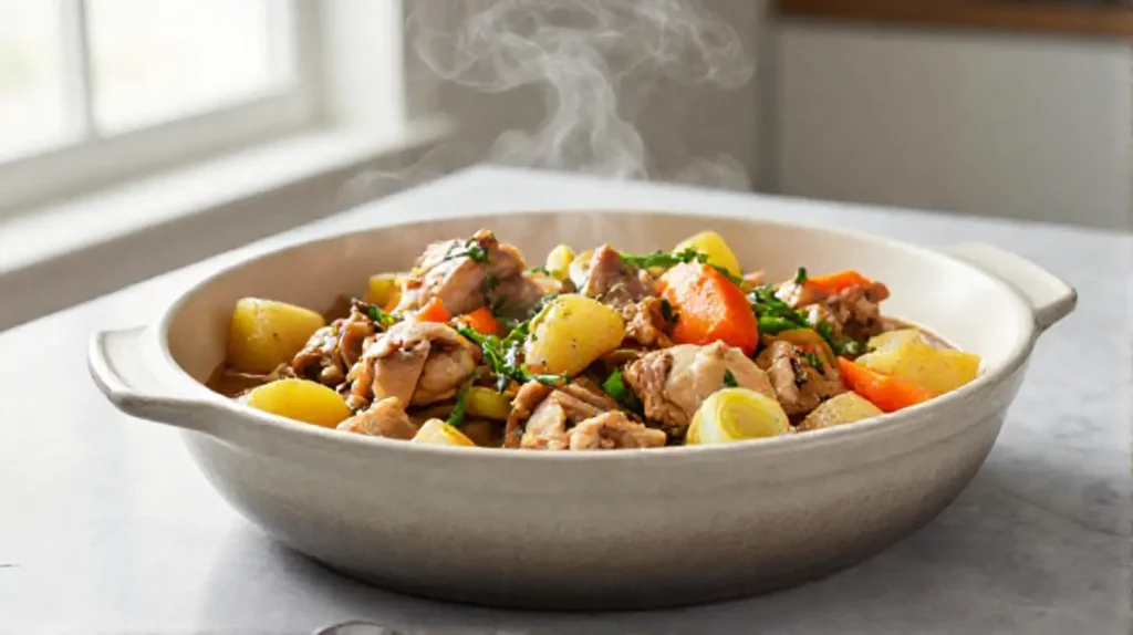 A visually stunning plate of Gordon Ramsay's chicken pilaf recipe, brimming with flavorful chicken, aromatic spices, and fluffy rice.